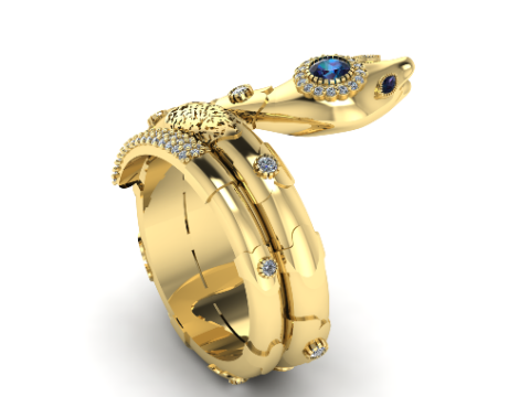 339 Ring snake 3DM STL 3D Print Model