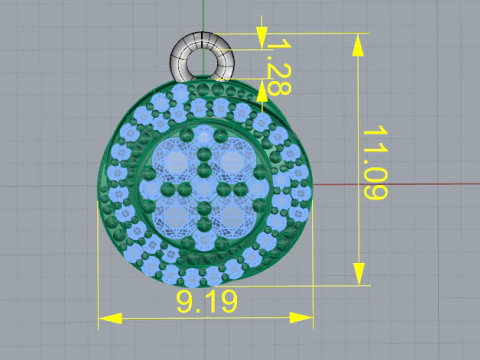 342 Pendant 3D Print Model