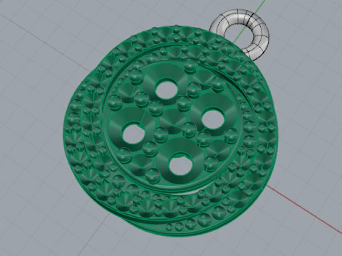342 Pendant 3D Print Model