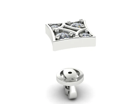 343 Earrings 3D Print Model