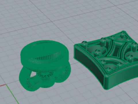 343 Earrings 3D Print Model