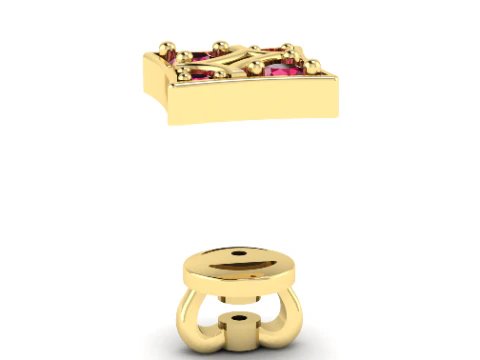 343 Earrings 3D Print Model