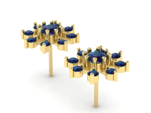 344 Earrings 3D Print Model