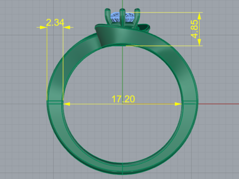 345 Ring 3D 프린트 모델
