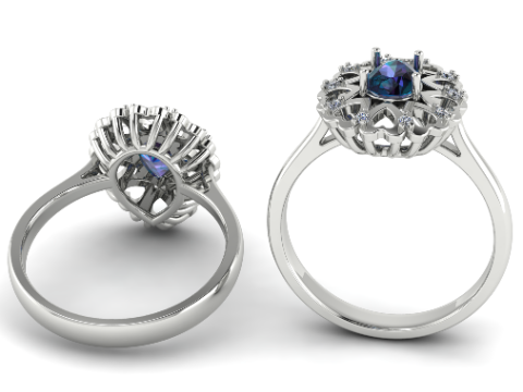 348 Ring with hearts Modelo de Impressão 3D