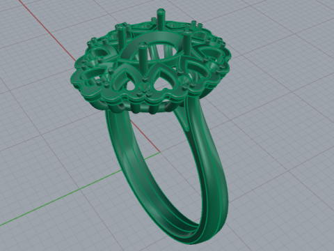 348 Ring with hearts Modelo de Impressão 3D