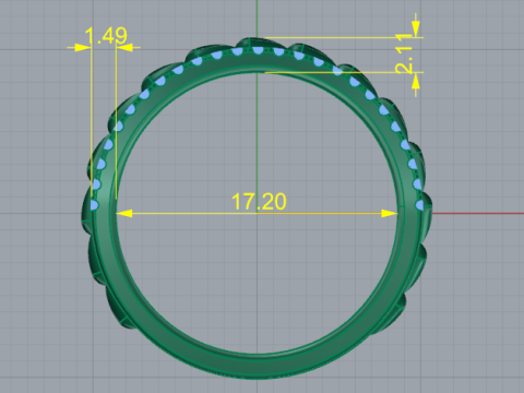 349 Ring 3Dプリントモデル
