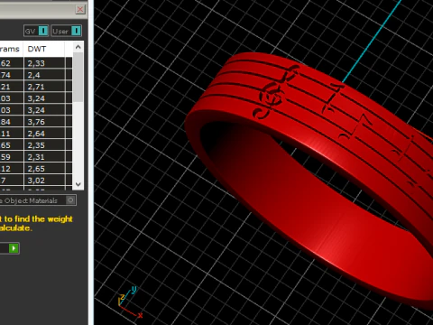 351 Ring with notes 3D Print Model