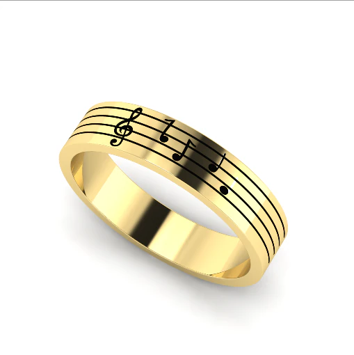 351 Ring with notes 3D Print Model .c4d .max .obj .3ds .fbx .stl .blend 