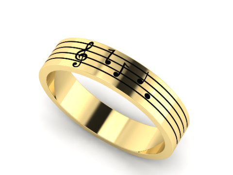 351 Ring with notes 3D Print Model