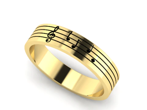 351 Ring with notes 3D Print Model