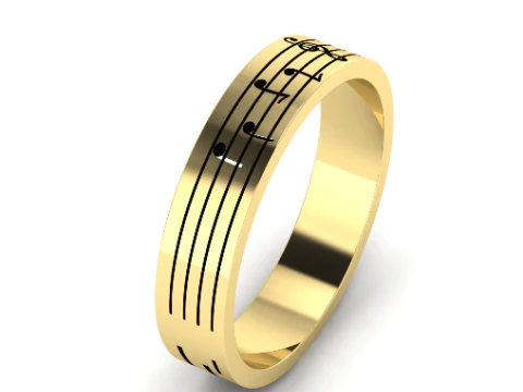 351 Ring with notes 3D Print Model