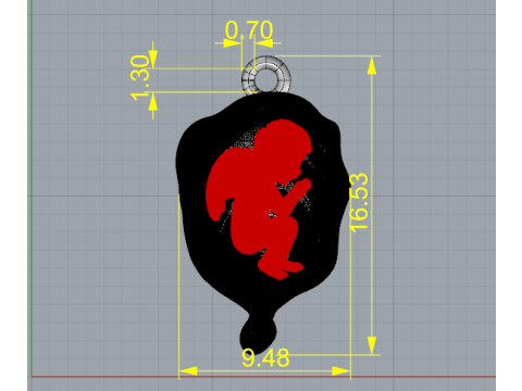 353 Pendant baby 3D 프린트 모델