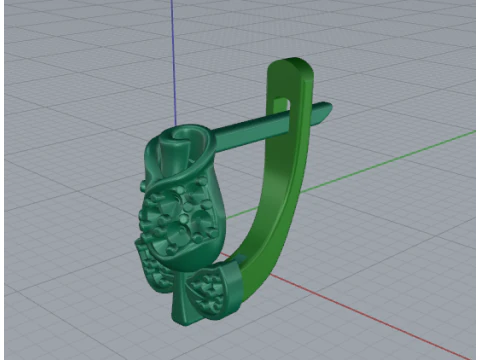 354 Earrings flower 3D Print Model