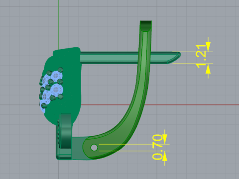 354 Earrings flower Model Cetak 3D