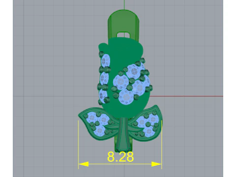 354 Earrings flower 3D Print Model