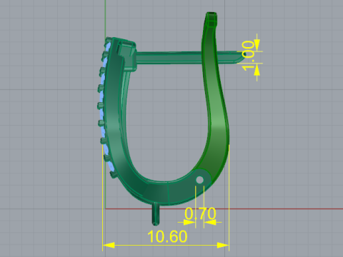 359 Lock for earrings 3D 打印模型