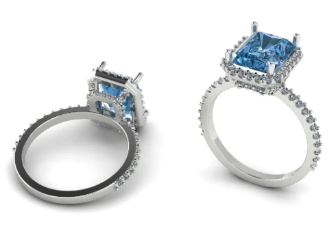 360 ストーン付きリング 3Dプリントモデル