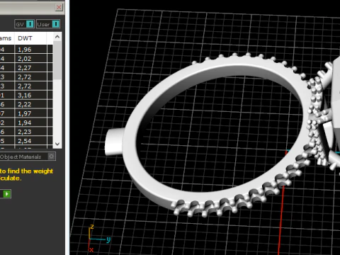 360 Ring with stones 3D Print Model