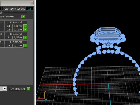 360 Ring with stones 3D Print Model