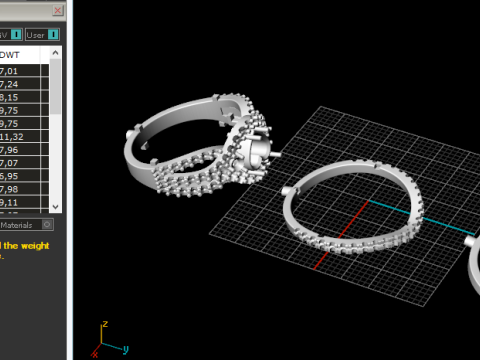 361 Ring with a stone in the shape of a heart 3D Print Model