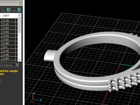 363 Ring with stones 3D प्रिंट मॉडल