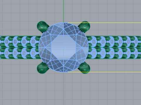 363 Ring with stones 3D प्रिंट मॉडल