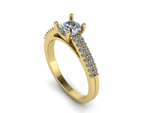 363 Ring with stones 3D Print Model