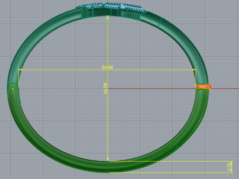 364 Bracelet with the letter Z Model do druku 3D