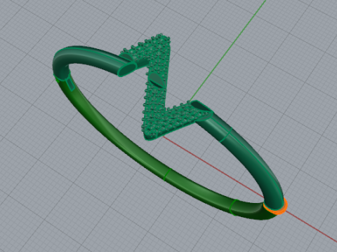 364 Bracelet with the letter Z Model do druku 3D
