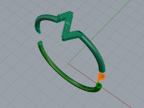 364 Bracelet with the letter Z Model do druku 3D