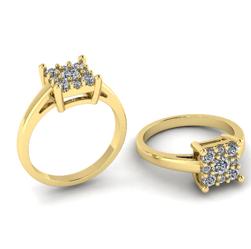 366 Ring with stones 3D Print Model .c4d .max .obj .3ds .fbx .stl .blend 