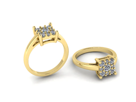366 Ring with stones 3D Print Model