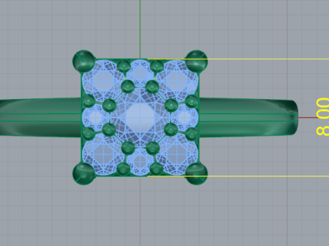 366 Ring with stones 3D Print Model