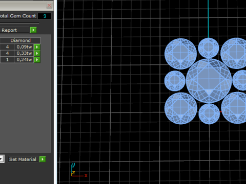366 Ring with stones 3D Print Model