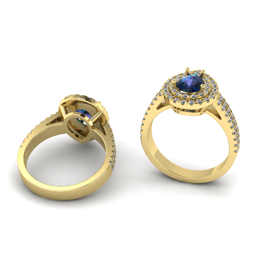 367 Ring with stones 3D printmodel .c4d .max .obj .3ds .fbx .stl .blend