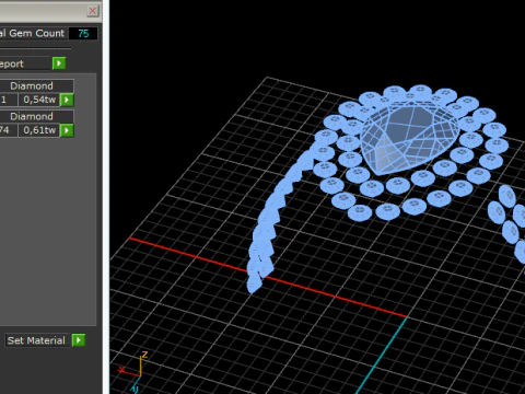 367 Ring with stones 3D Print Model