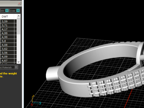 367 Ring with stones 3D printmodel