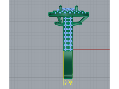 367 Ring with stones 3D printmodel