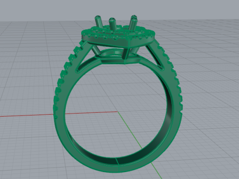 367 Ring with stones 3D printmodel