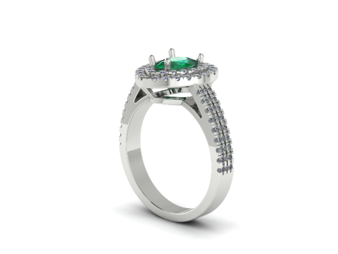 367 Ring with stones 3D printmodel