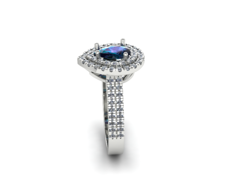 367 Ring with stones 3D printmodel