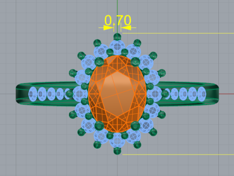 370 Ring for women 3D Baskı Modeli