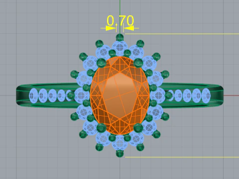 370 Ring for women 3D Print Model