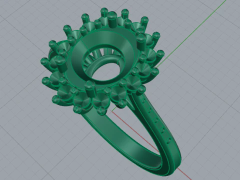 370 Ring for women 3D Print Model