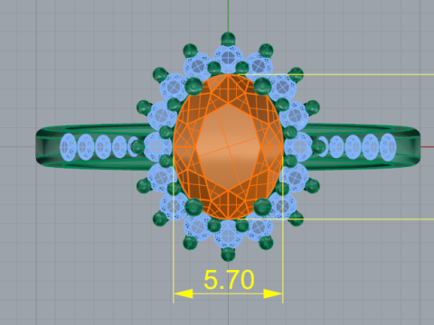 370 Ring for women 3D Baskı Modeli