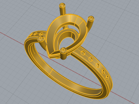 371 Beautiful ring 3D प्रिंट मॉडल