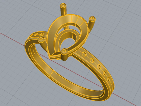 371 Beautiful ring 3D Print Model