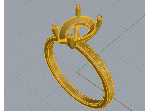 372 Beautiful ring 3D Print Model