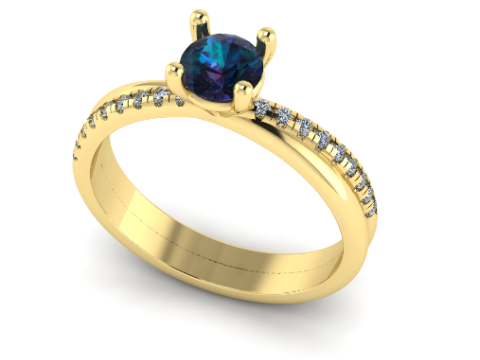 373 Ring with stones 3Dプリントモデル